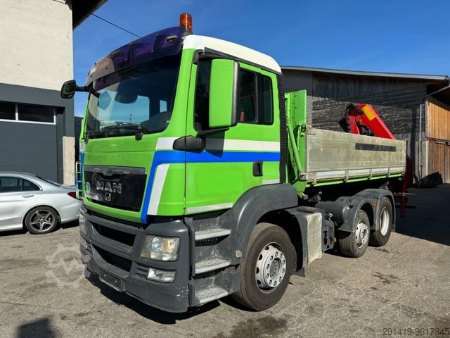 Kipper LKW MAN TGS 24.400 6x2/2 BLS Kipper mit Kran Bj 2009
