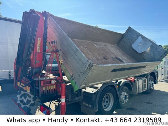 Kipper LKW MAN TGS 24.400 6x2/2 BLS Kipper mit Kran Bj 2009