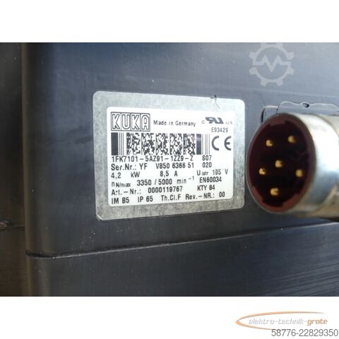 Steuerung KUKA 1FK7101-5AZ91-1ZZ9-Z S07 Servomotor SN: YFV850636651020
