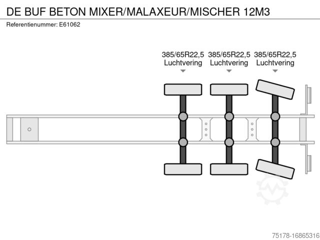 Mixer DE BUF BETON MIXER/MALAXEUR/MISCHER 12M3