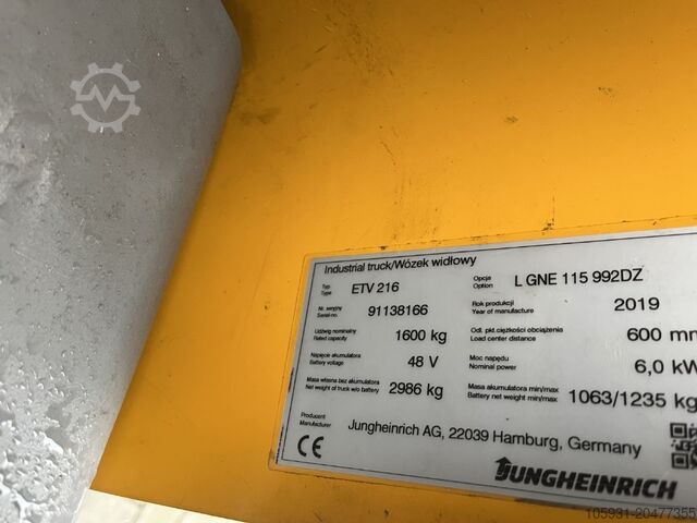 Reach Truck Jungheinrich ETV216