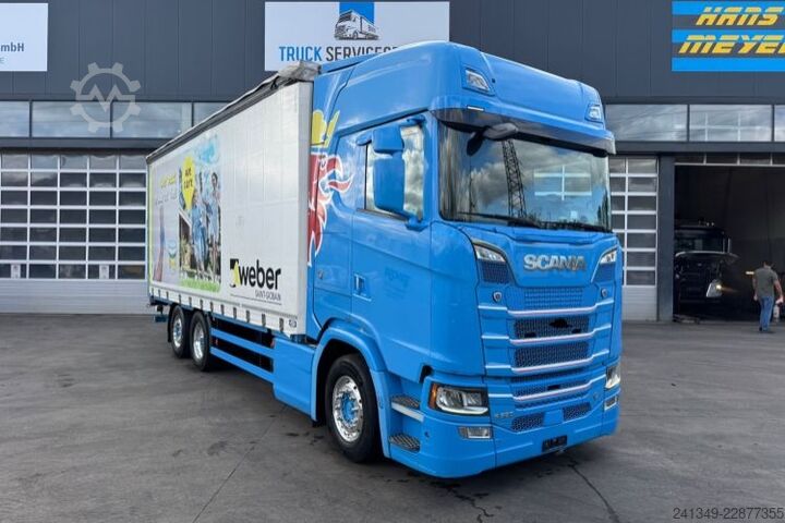 LKW mit Pritsche & Plane SCANIA S520 V8 6x2 LBW
