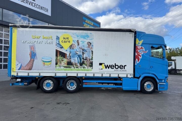 LKW mit Pritsche & Plane SCANIA S520 V8 6x2 LBW