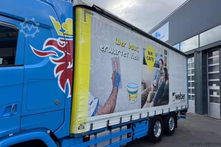 LKW mit Pritsche & Plane SCANIA S520 V8 6x2 LBW