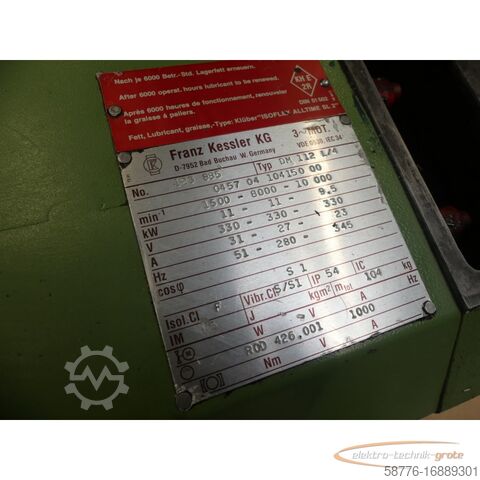Control unit Franz Kessler DM 112 L/4 Spindelmotor  SN: 123885
