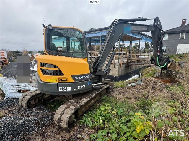 Raupenbagger Volvo ECR58D Tracked Excavator with Tilt and Bucket