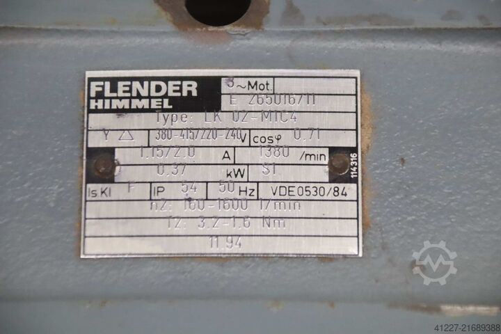 Regelbarer Getriebemotor 0,37 kW  160-1600 U/min Flender Himmel LK 02-M1C4