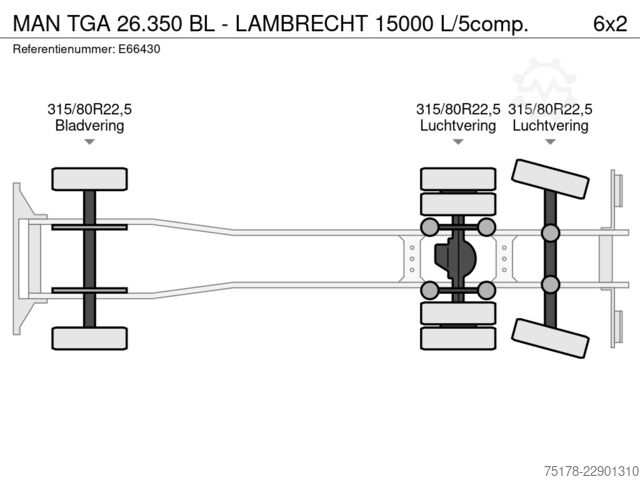 Silo MAN TGA 26.350 BL - LAMBRECHT 15000 L/5comp.
