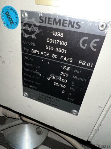 Siemens Siplace 80 F4 /6 FS 01 Year of construction 1998 siemens Siemens Siplace 80 F4 /6 FS 01 Baujahr 1998