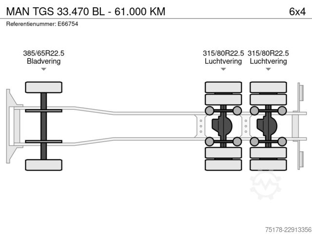 Hakenarmsystem MAN TGS 33.470 BL - 61.000 KM