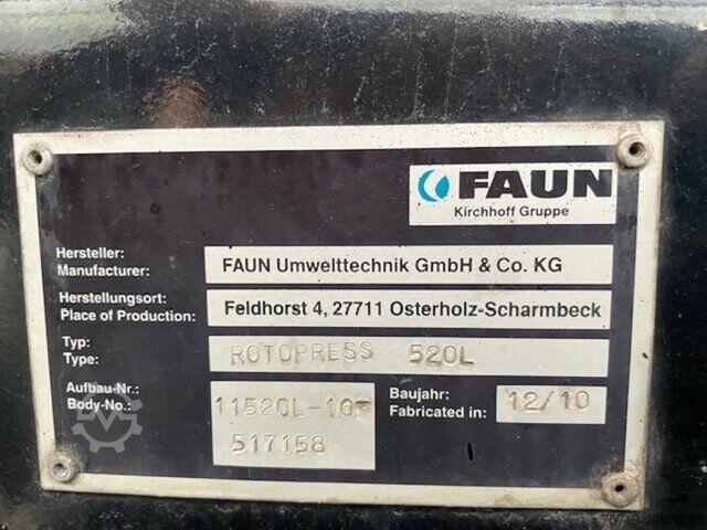 Garbage truck Mercedes-Benz 2633 6x2 Econic FaunRoto Zöller