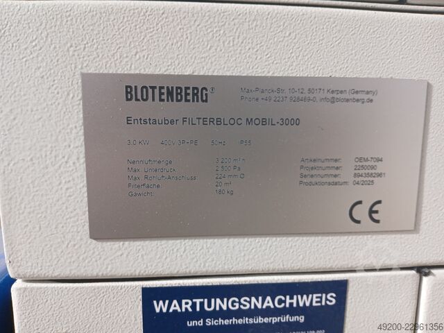 Dust extractor Blotenberg FILTERBLOC MOBIL-3000