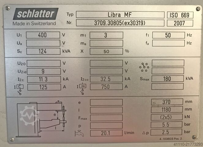 Drahtgitterschweissmaschine SCHLATTER Posiweld Type Libra