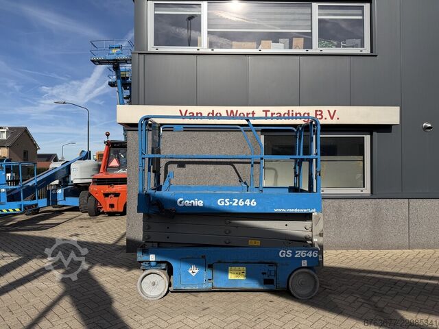 Genie GS-2646 Scherenarbeitsbühne / Arbeitsbühne / Scherenbühne 10 m Arbeitshöhe Elektrisch Baujahr  GENIE GS - 2646  SchaarHoogwerker / Arbeitsbuhne / Scicc