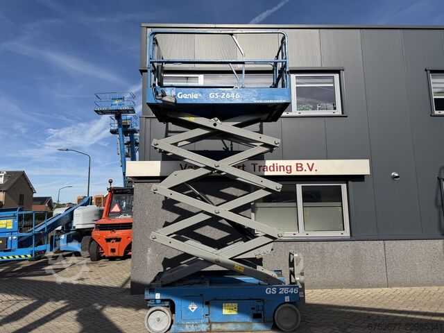 Genie GS-2646 Scherenarbeitsbühne / Arbeitsbühne / Scherenbühne 10 m Arbeitshöhe Elektrisch Baujahr  GENIE GS - 2646  SchaarHoogwerker / Arbeitsbuhne / Scicc