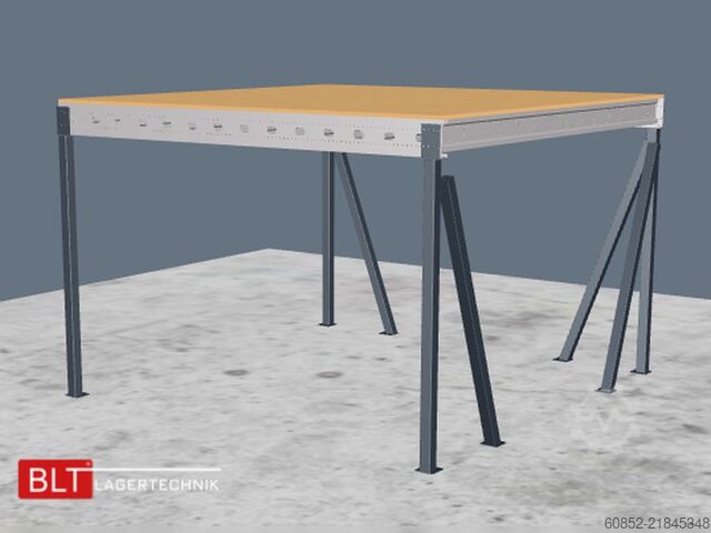 Storage platform 5x5m Lagerbühne , Belastung : 500kg/qm Unterkante: 3m ,ca. 25qm , Systembühne