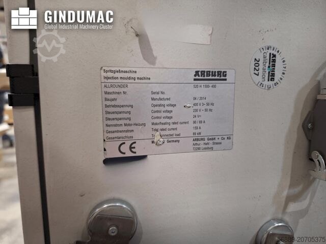 Hydraulische Spritzgießmaschine Arburg 520 H 1500-400