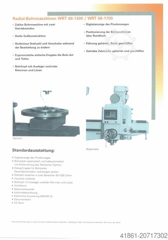 Radialbohrmaschine WAGNER WRT 66-1700