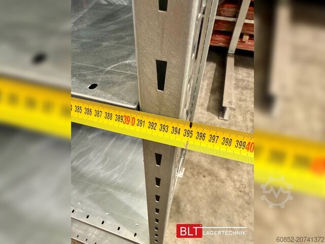 Kragarmregal 3,94 lfm Gebrauchtes STOW Fachbodenregal 300 cm hoch, 60 cm tief, 7 Lagerebenen