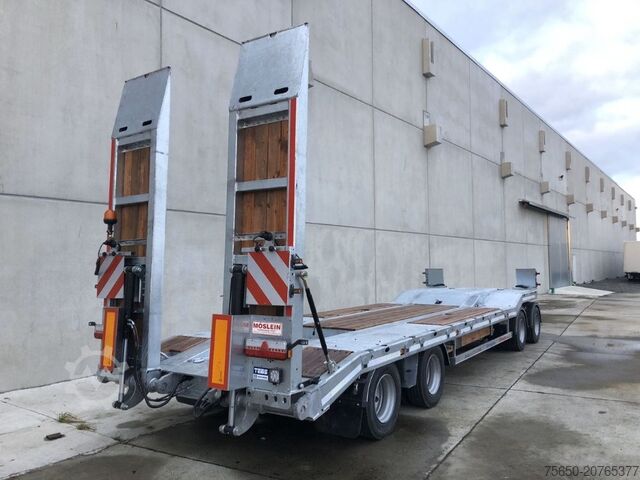 Tieflader Anhänger Möslein T 4 VB H1 neuer 4 Achs Tieflader hydraulischen Rampen