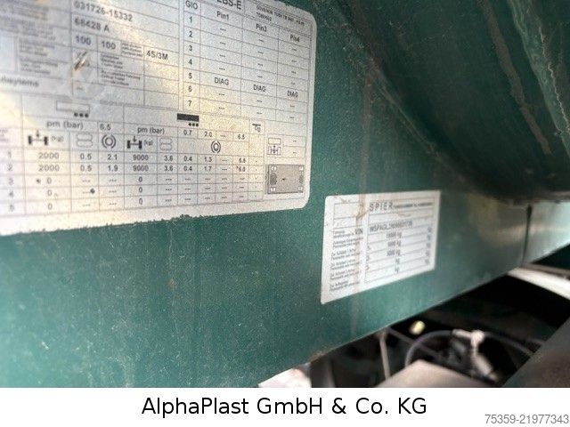 Tanker trailer SPIER AGL290 Tank Öle Fette Entsorgung