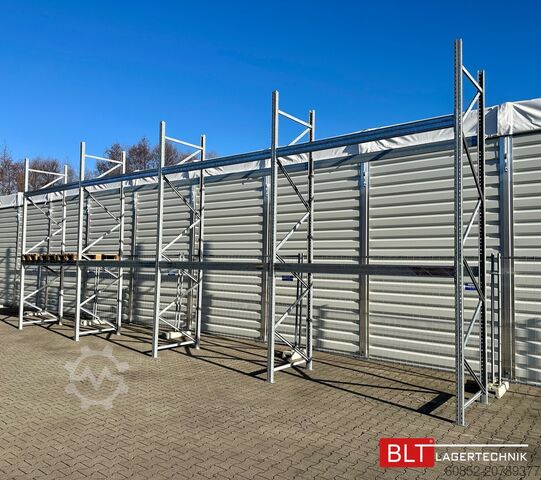 Palettenregal 11,2 lfm Palettenregale für Außenbereich H: 4,5m , 3000 kg Fachlast , FVZ