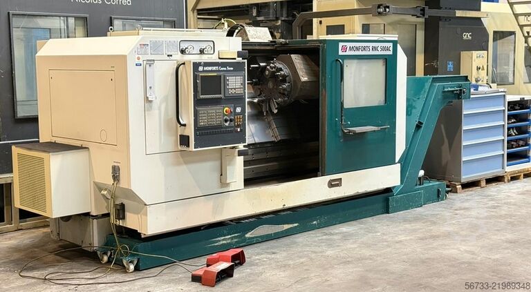 Cycle-controlled lathe MONFORTS RNC500  1500 x 300 mm