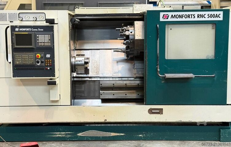 Cycle-controlled lathe MONFORTS RNC500  1500 x 300 mm
