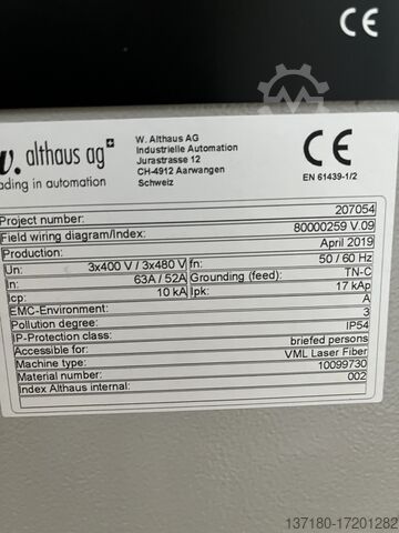 Laserschneidmaschine Bystronic BySprint Fiber 3015, 4000W