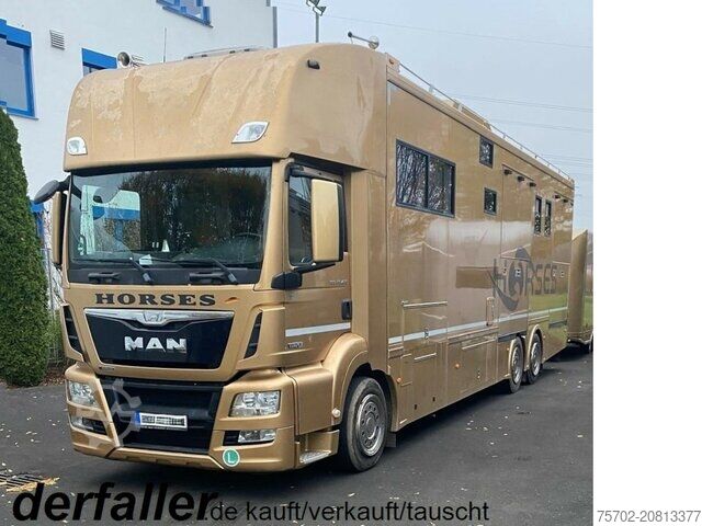 Viehtransporter LKW MAN TGS 26480 5 Pferde und Wohnung