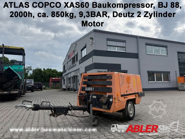 Screw compressor ATLAS Copco XAS60 Baukompressor 9,3 Bar