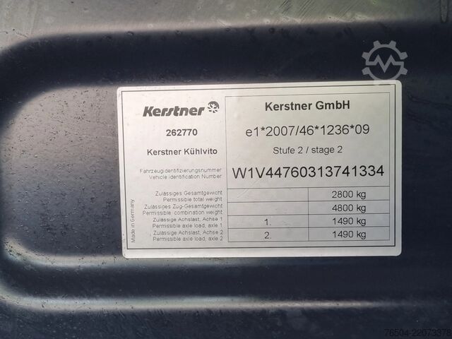 Kühlkastenwagen Mercedes-Benz Vito 114 CDI Koelwagen Kerstner ST 230V 0'C Euro 6