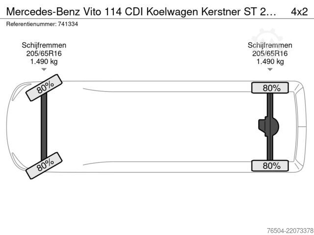 Refrigerated/freezer transport (delivery van) Mercedes-Benz Vito 114 CDI Koelwagen Kerstner ST 230V 0'C Euro 6