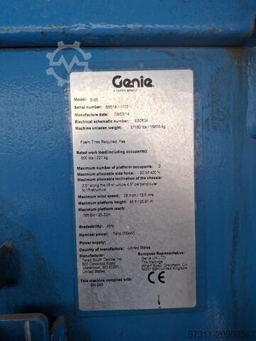 Telescopic work platform Genie S-85