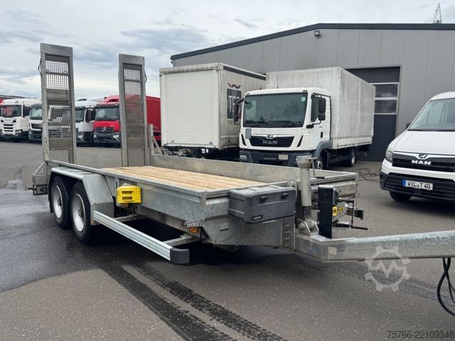 Tieflader Anhänger HUMBAUR B3AB, VERZINKT, RAMPEN,  7.580 KG  NUTZLAST