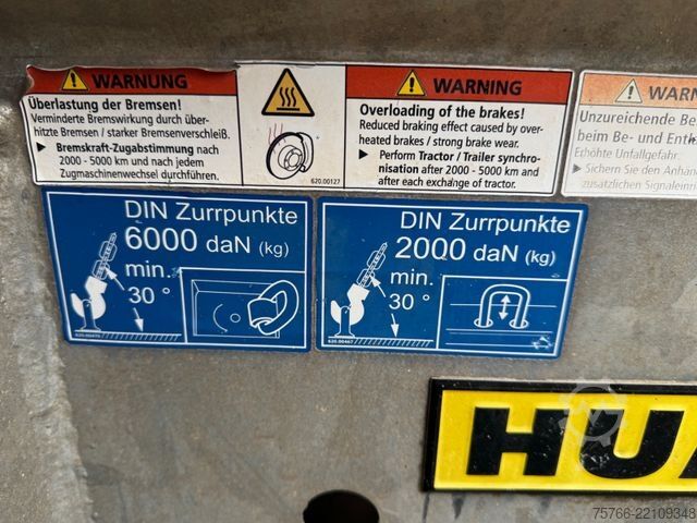 Tieflader Anhänger HUMBAUR B3AB, VERZINKT, RAMPEN,  7.580 KG  NUTZLAST