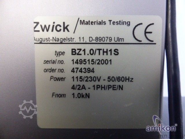 Tischpruefmaschinen ZwickRoell BZ1,0 / TH1S