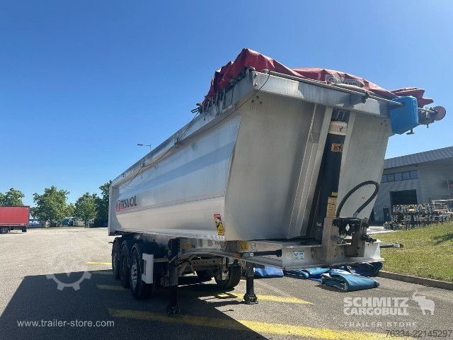 Kipper Auflieger  Semitrailer Tipper Steel half pipe body