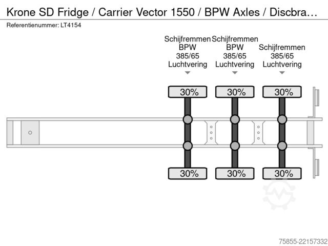 Refrigerated/freezer transport Krone SD Fridge / Carrier Vector 1550 / BPW Axles / D...