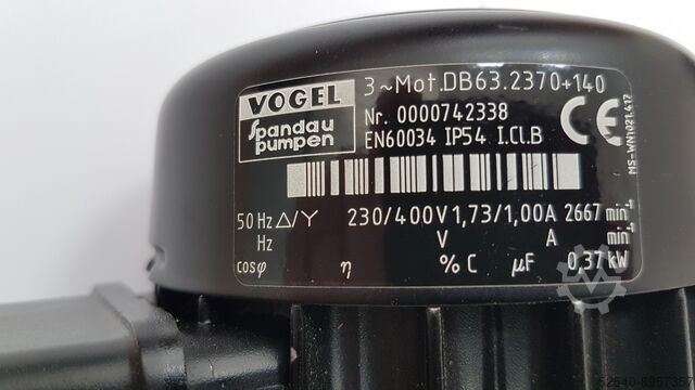 Vogel pump Spandau Pumpen 3Mot.DB63.2370+140