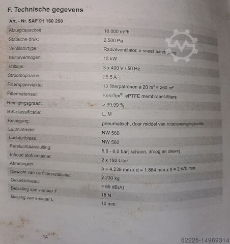 Kemper/SAF welding fume extractor SAF / KEMPER 