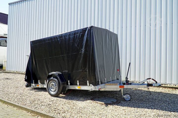 Curtain-sided trailer Vezeko HUSKY FB 13.28 | PLANE | SCHWARZ 272X162X155CM 1300KG ABSENKER