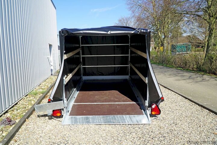 Curtain-sided trailer Vezeko HUSKY FB 13.28 | PLANE | SCHWARZ 272X162X155CM 1300KG ABSENKER