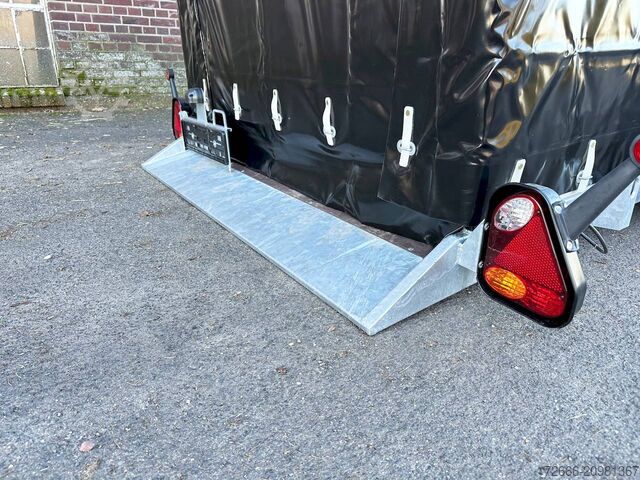 Curtain-sided trailer Vezeko HUSKY FB 27.35 | PLANE | SCHWARZ 345X162X210CM 2700KG ABSENKER