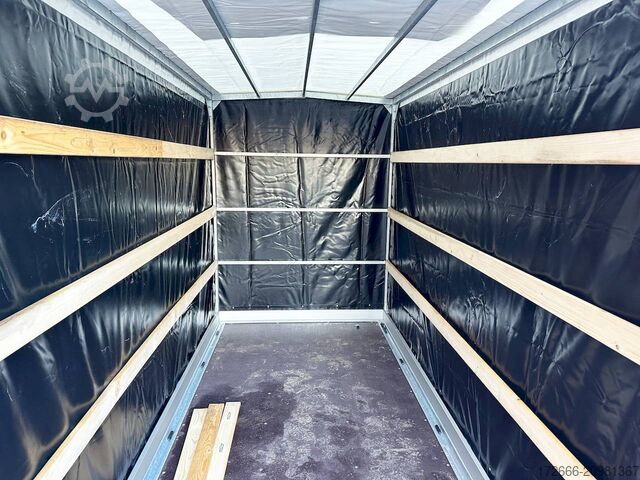 Curtain-sided trailer Vezeko HUSKY FB 27.35 | PLANE | SCHWARZ 345X162X210CM 2700KG ABSENKER