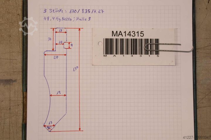 Abkantwerkzeug geteilt 2505 mm Coma Ferrari PBS-H-SM-09  R=1  88°