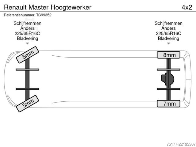 Lifting platform Renault Master Hoogtewerker