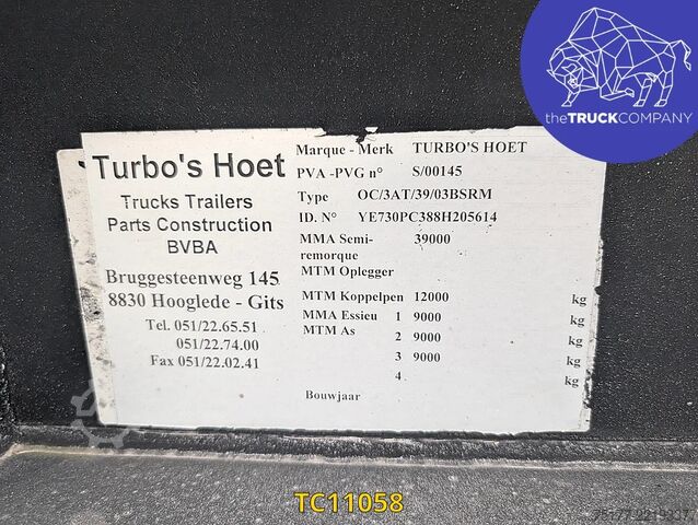 Container transportation Turbos Hoet Tank chassis Gooseneck