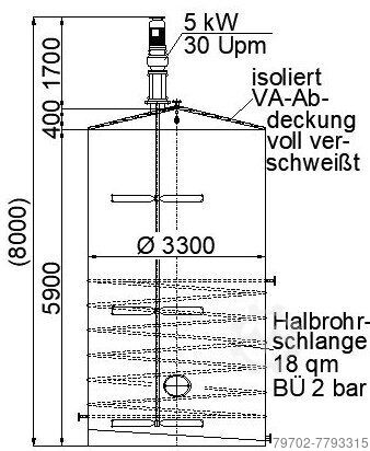 Stainless steel agitator tank