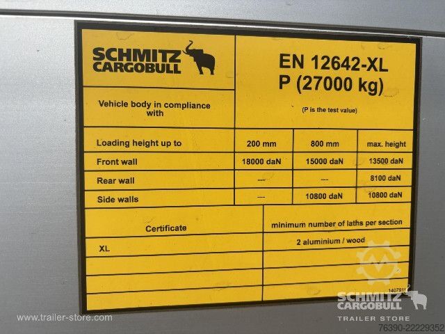 Open semitrailer with tarp Schmitz Cargobull Semitrailer Curtainsider Standard